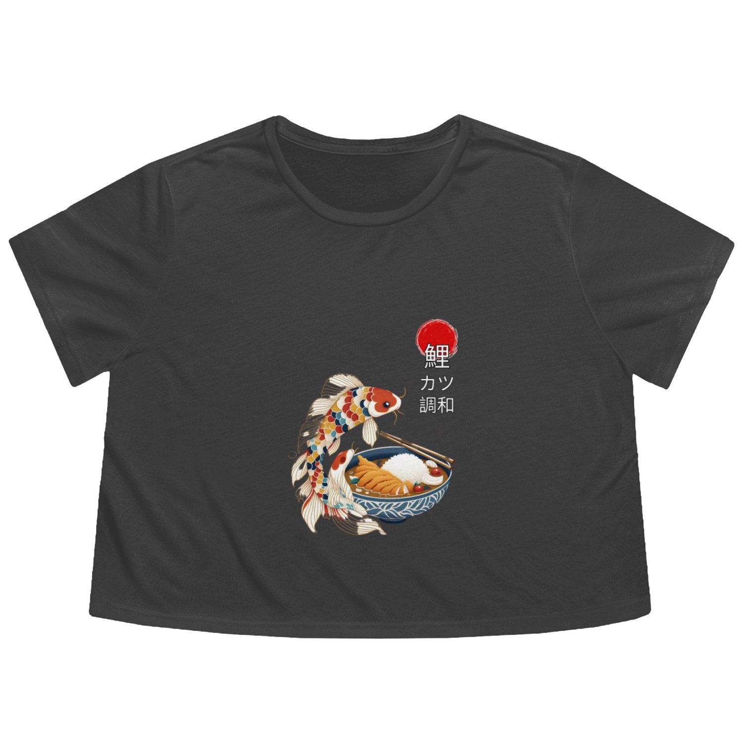 Koi Meets Katsu: An Elegant Japanese Fusion Flowy Cropped Tees