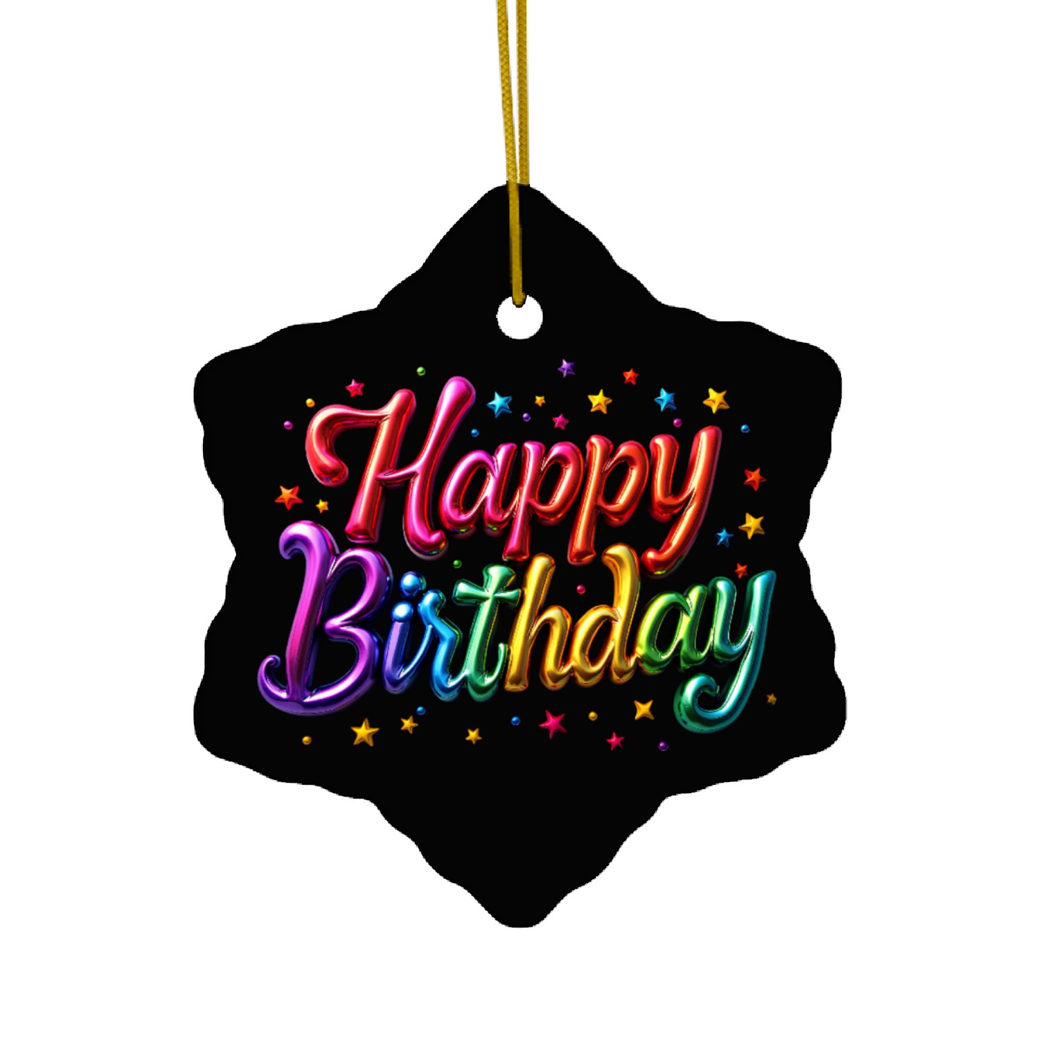 Happy Birthday Celebration Design: Festive and Fun Ceramic Ornaments