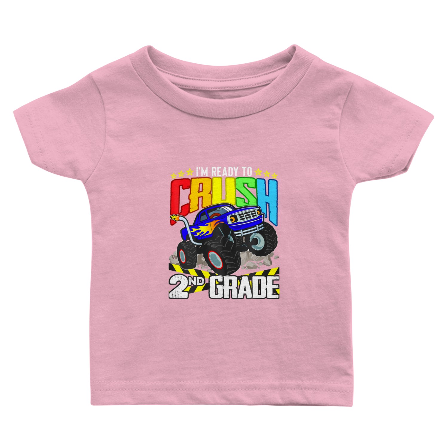 Monster Truck Ready To Crush Second Grade Back To Baby T Shirts