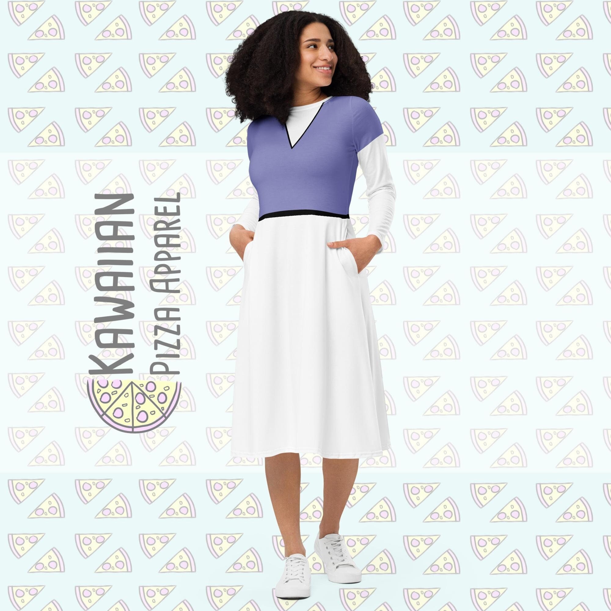 Daisy Inspired All-over print long sleeve midi dress | Halloween | Cosplay | Women's Clothing