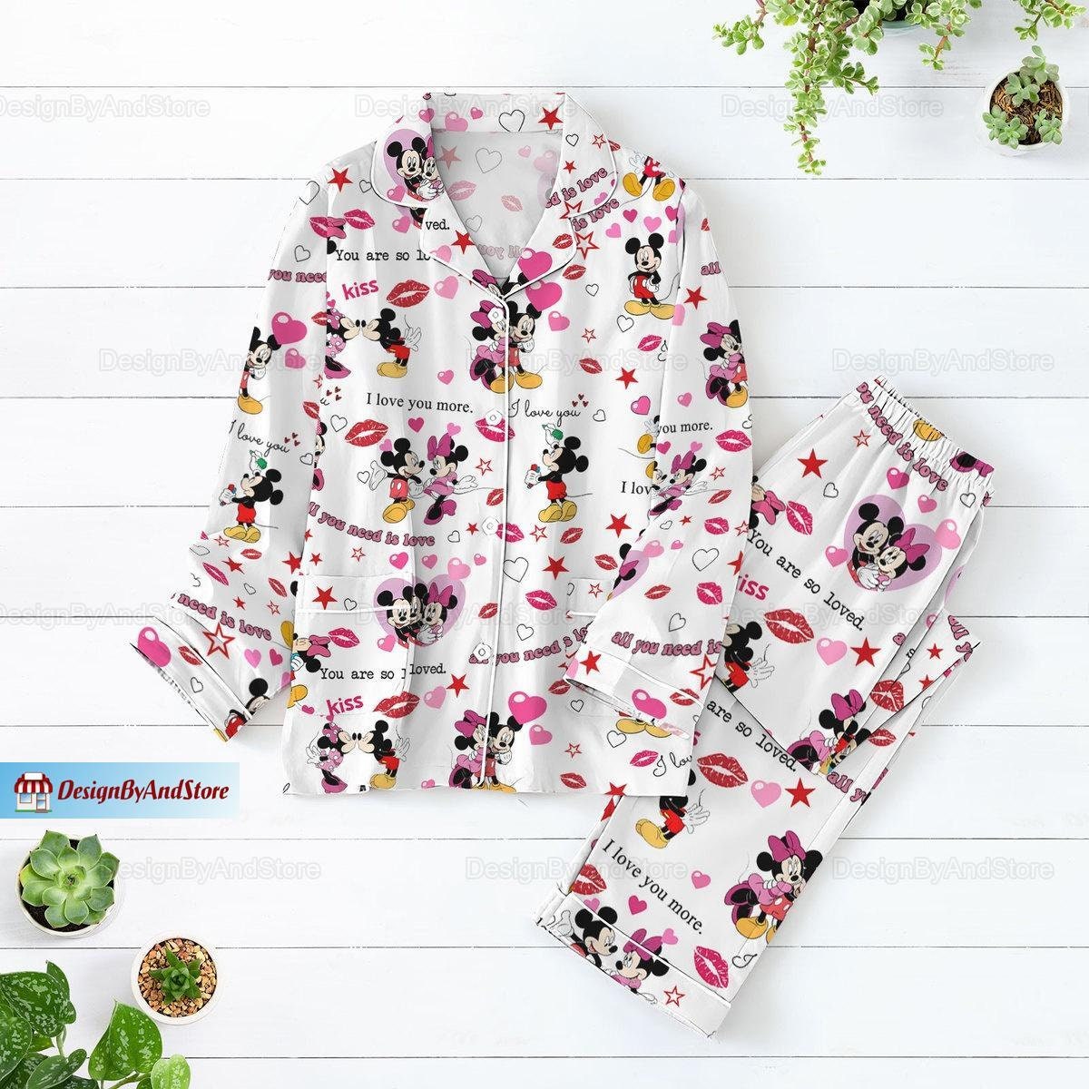 Mouse Pajamas Set, Mouse Womens Pajamas, Mouse Holiday Pajamas, Mouse Pajamas Pants, Mouse Pj Set