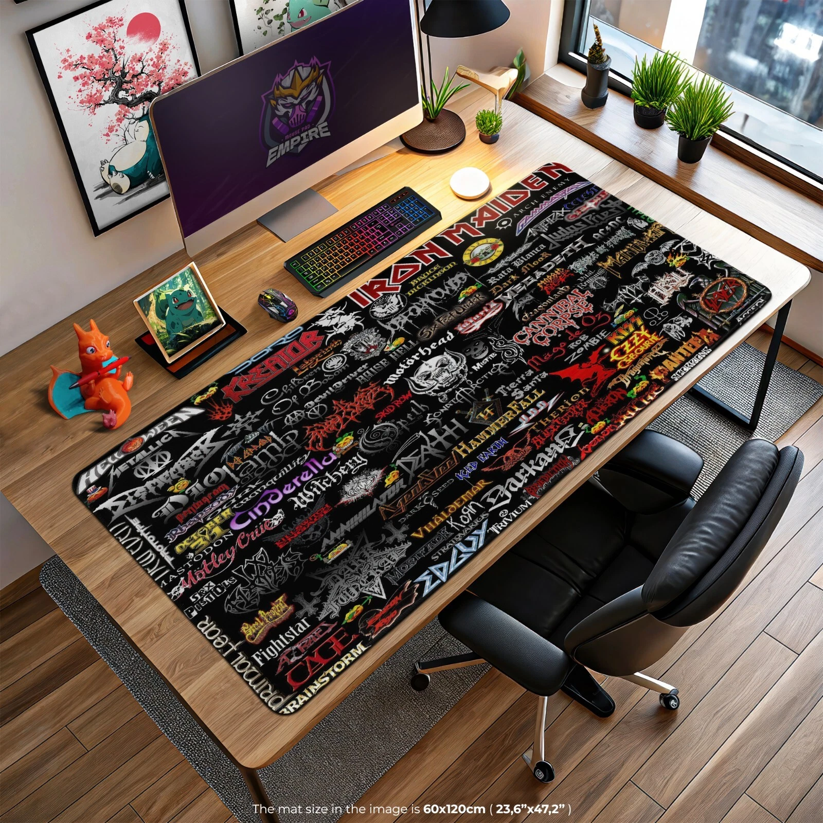 Iron Maiden Mouse Pad, Heavy Metal Desk Mat, Rock Band Gaming Mouse Pad