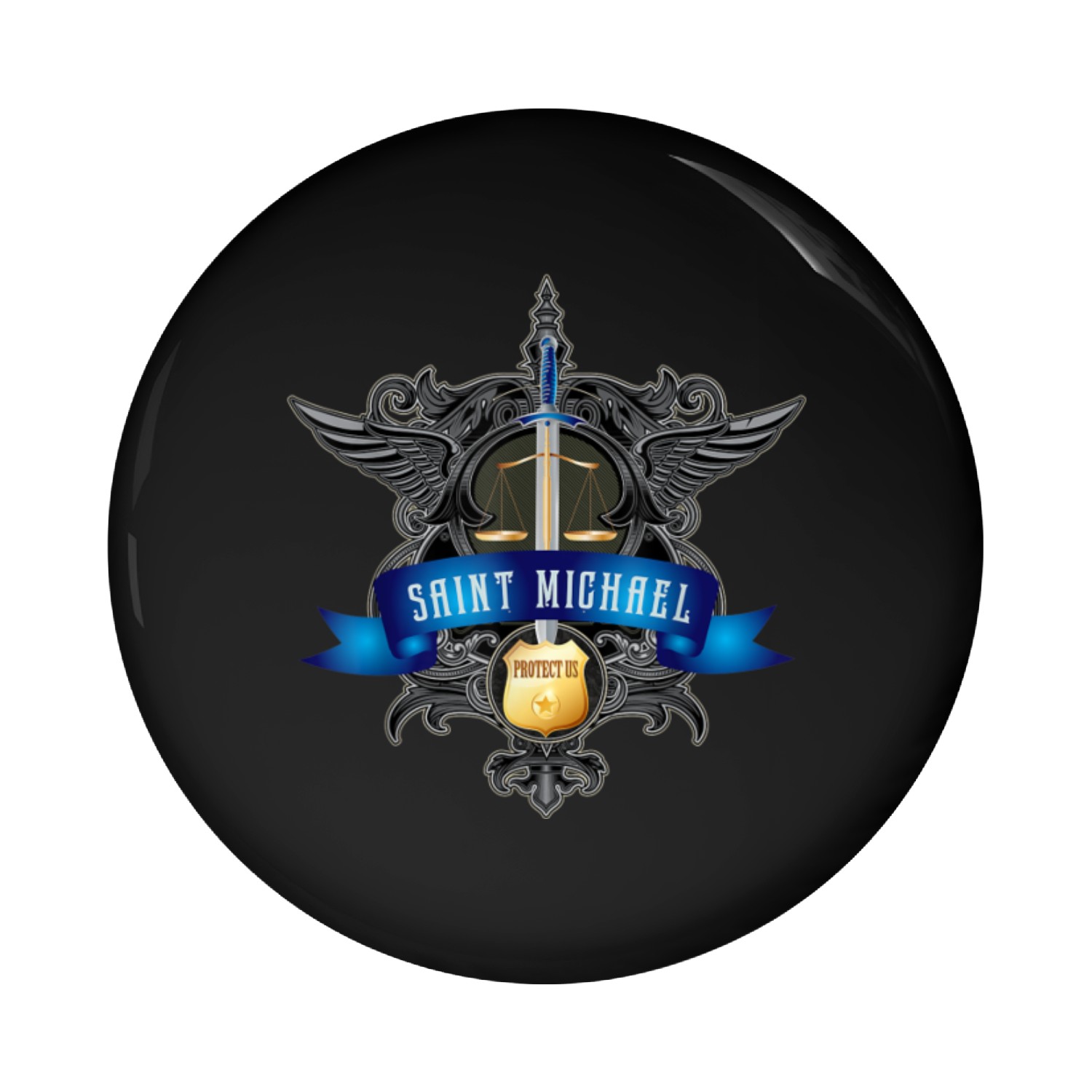 Saint Michael Patron Saint of Police Officers Cath Pin Buttons