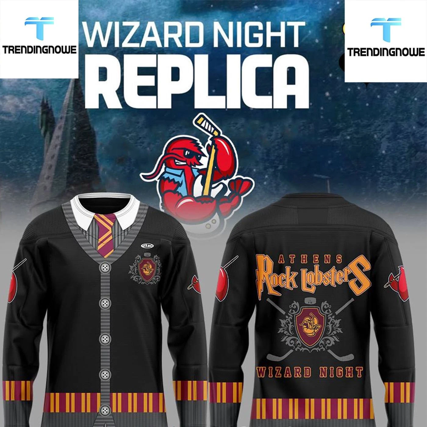 Personalized Athens Rock Lobsters Wizard Night 2025 Hockey Shirt Unisex Fit Gift