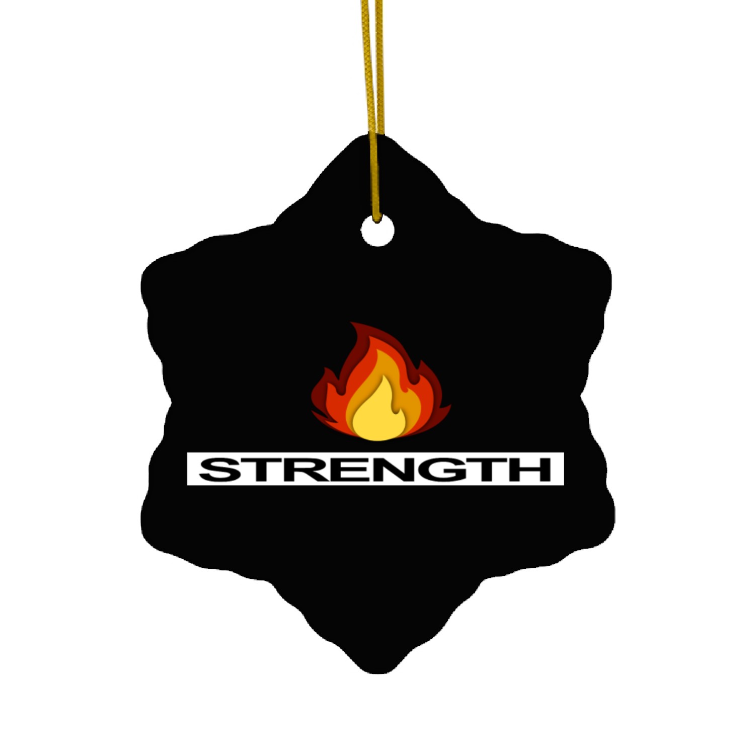 STRENGTH Ceramic Ornaments