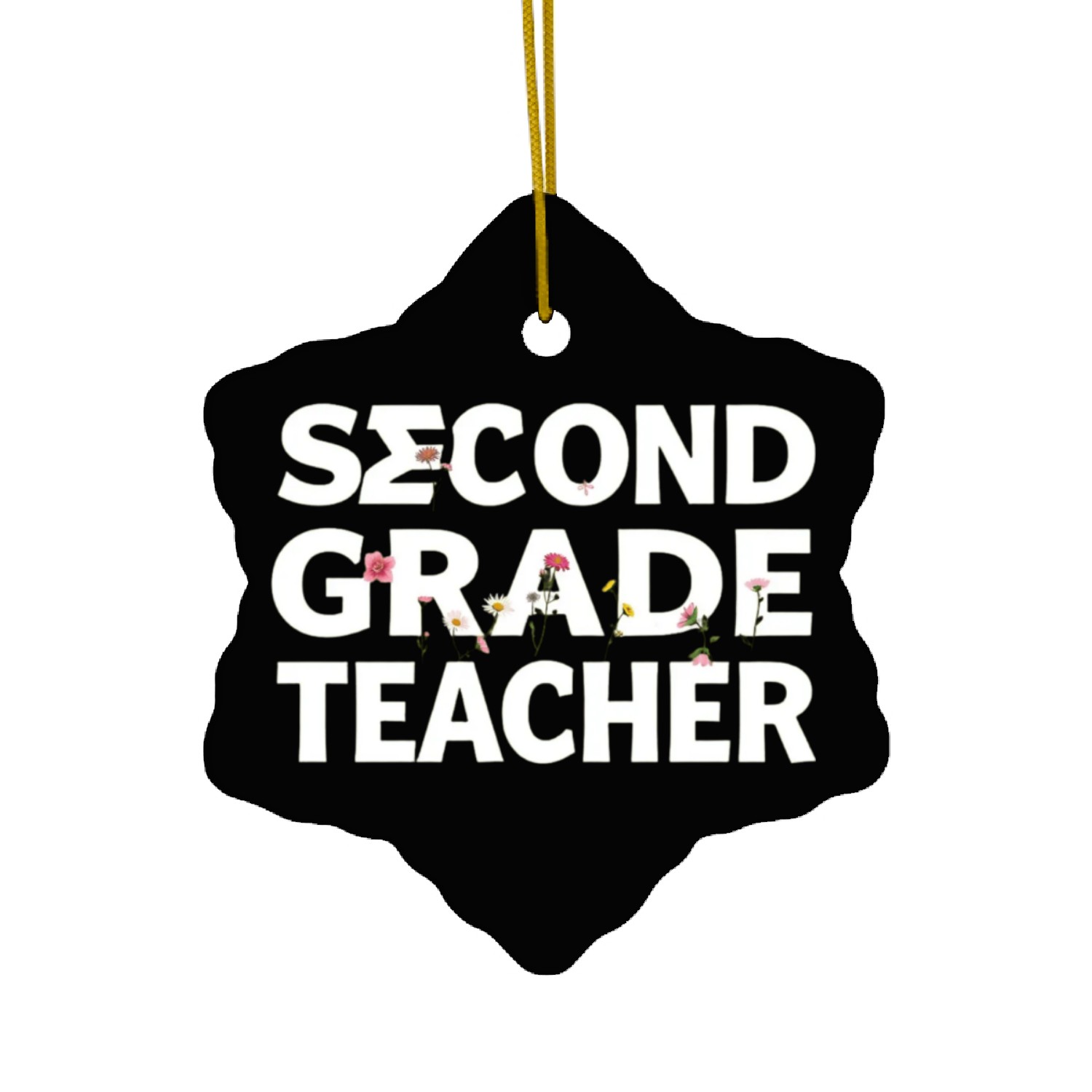 Comfort Colors Teacher Ceramic Ornaments Second Grade Teacher