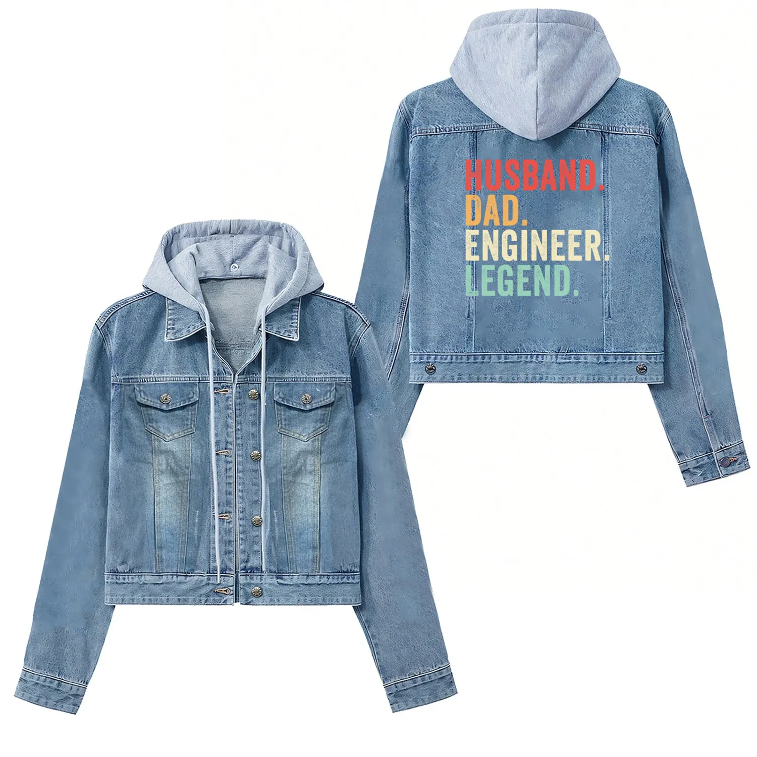 Husband Dad Engineer Legend Women's Denim Jackets