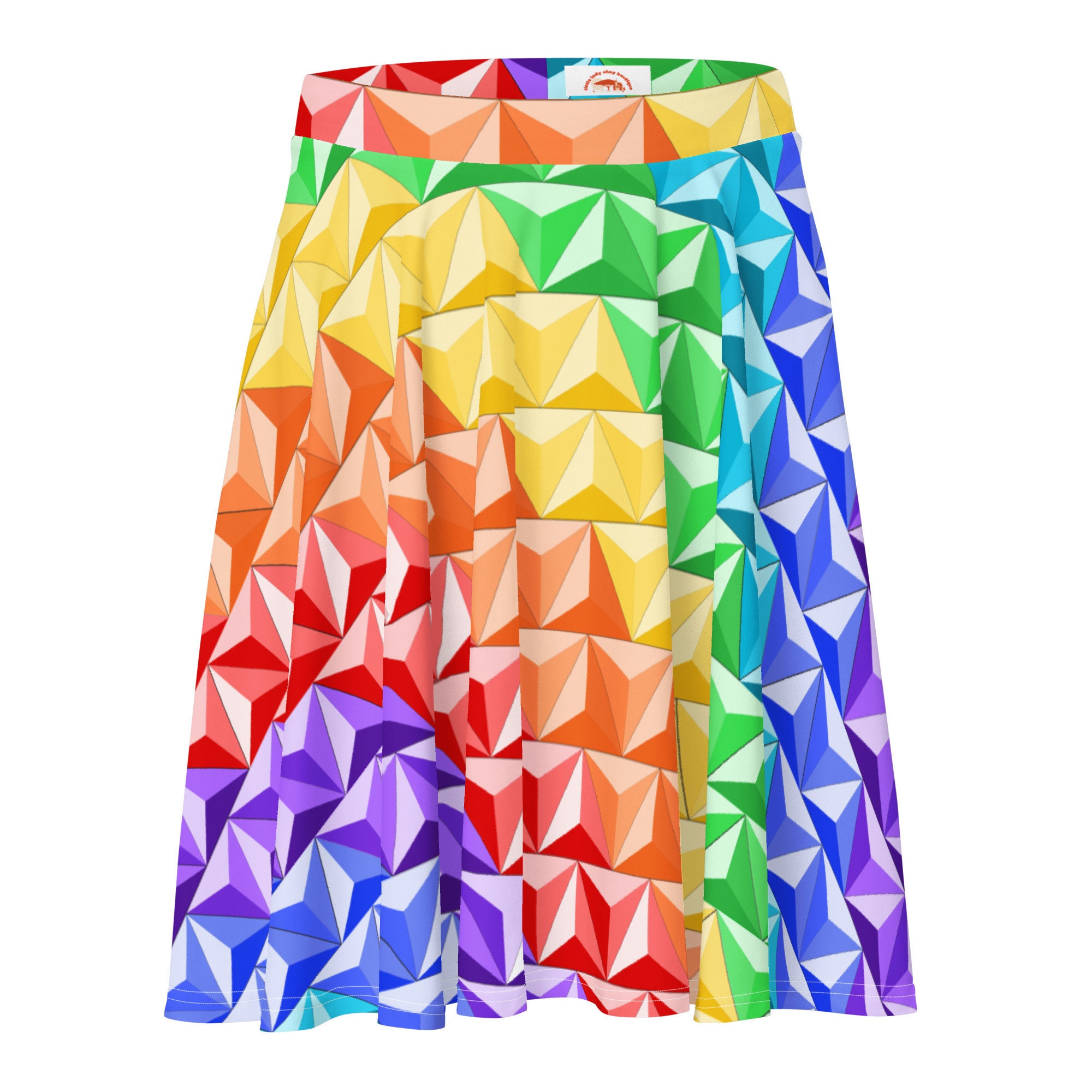 Rainbow World of Tomorrow Skater Skirt- Running Costume, Trip Wear, Pride Month
