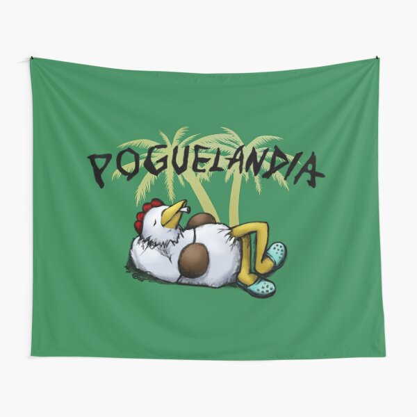 Poguelandia Official Flag Chicken Coconut Joint Crocs Tapestry