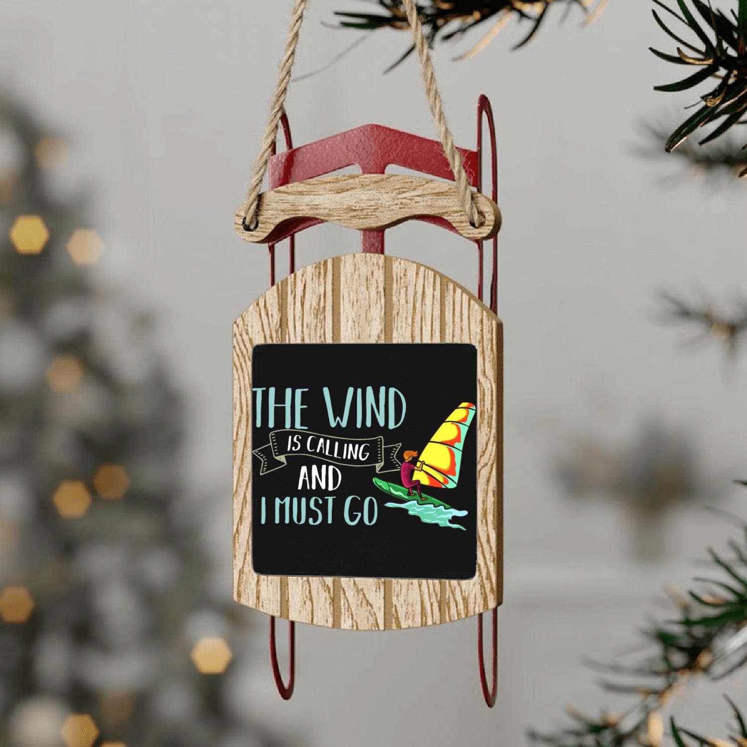 Windsurfing Board Sail Paddle Windsurfer Sled Ornaments