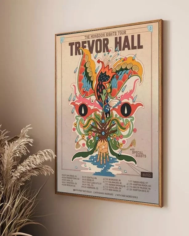 Trevor Hall 2025 The Monsoon Nights Tour Poster