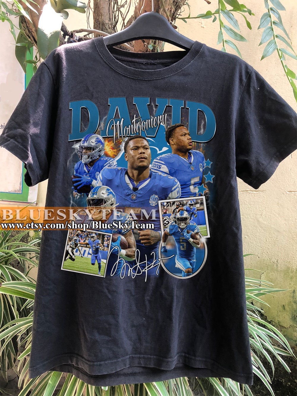 Vintage 90s Graphic Style David Montgomery T-Shirt, David Montgomery shirt