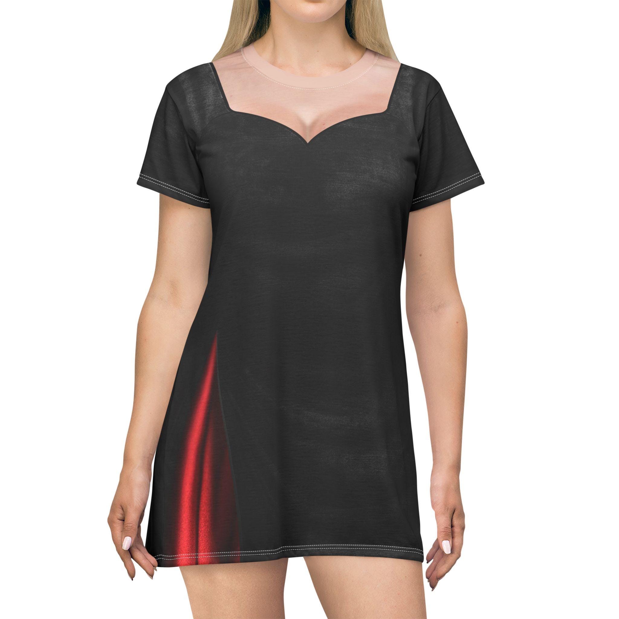 Addams Mom Short Sleeve Dress, Cosplay Costuming, Halloween Cosplayer