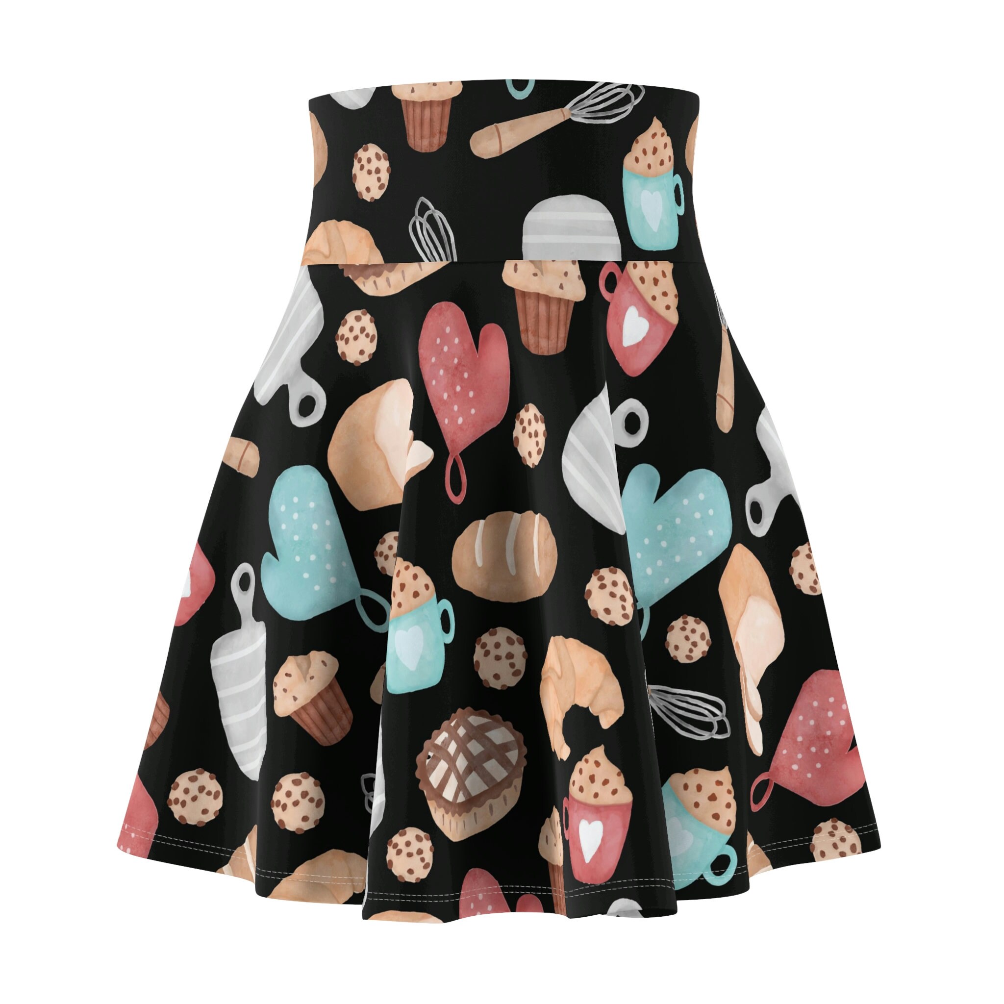 Let's Bake! Baking Theme Women's Skater Skirt