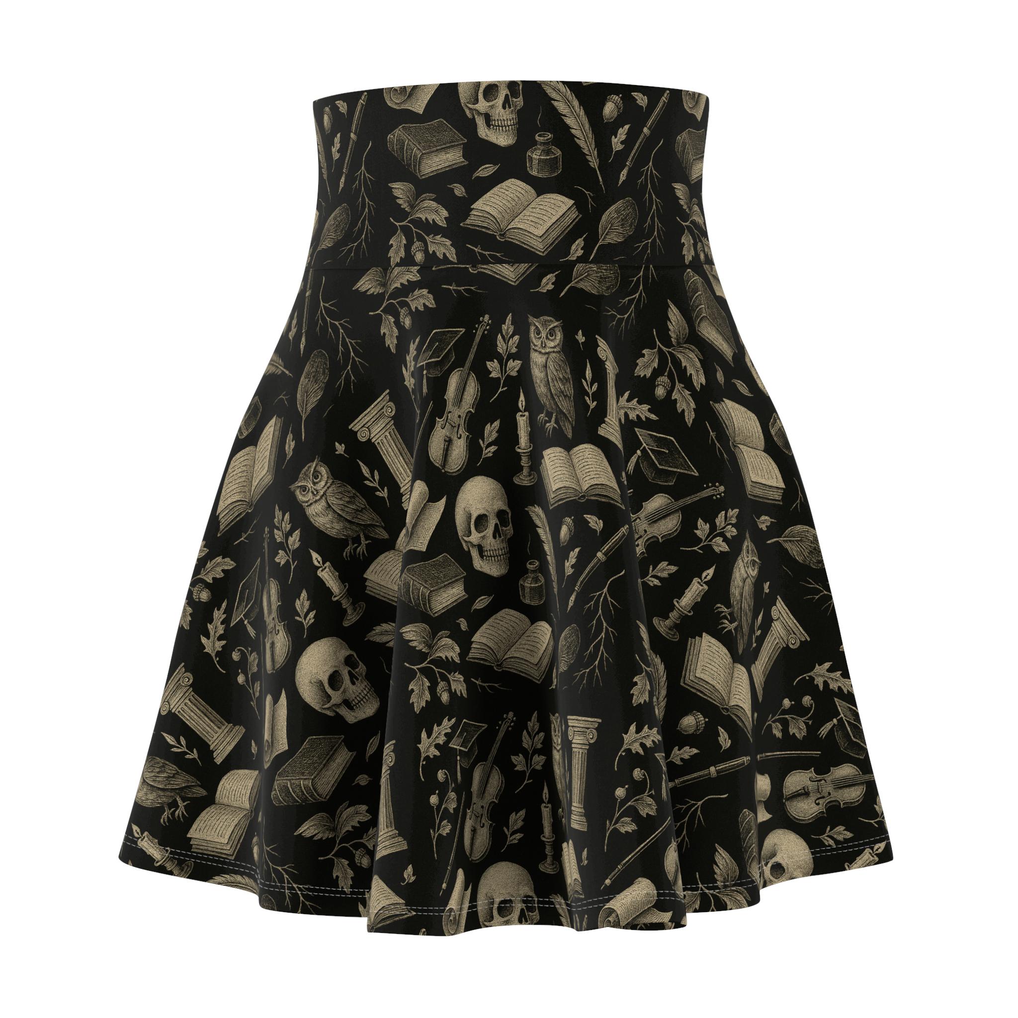 Gothic Aesthetic Women's Skater Skirt, Spooky Skirt, Festival Wear