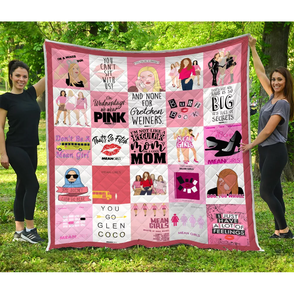 Mean Girls Quilt, Mean Girls movies for teen Quilt Blanket Soft and Cozy