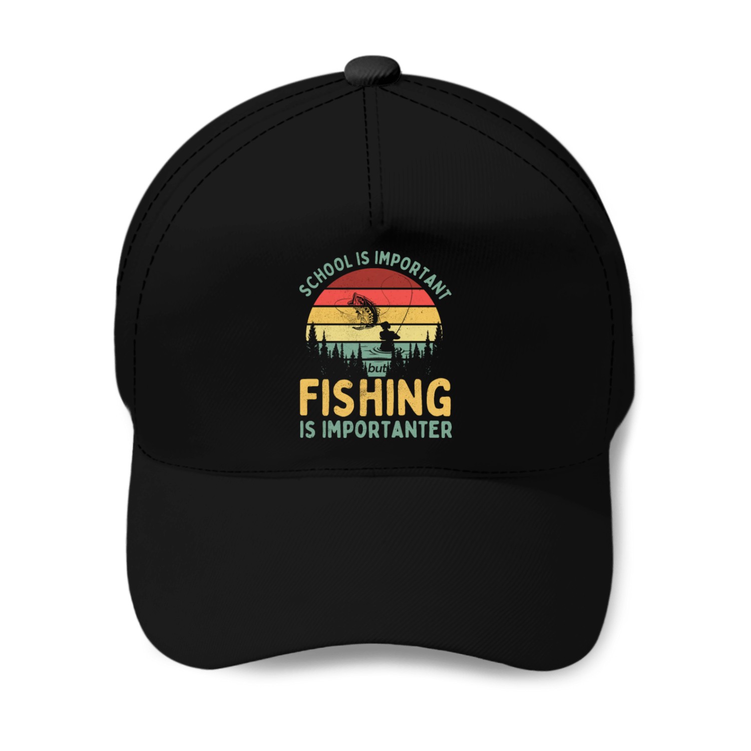 Fishing School Youth Boys Lover Teen Kids Gift Baseball Caps