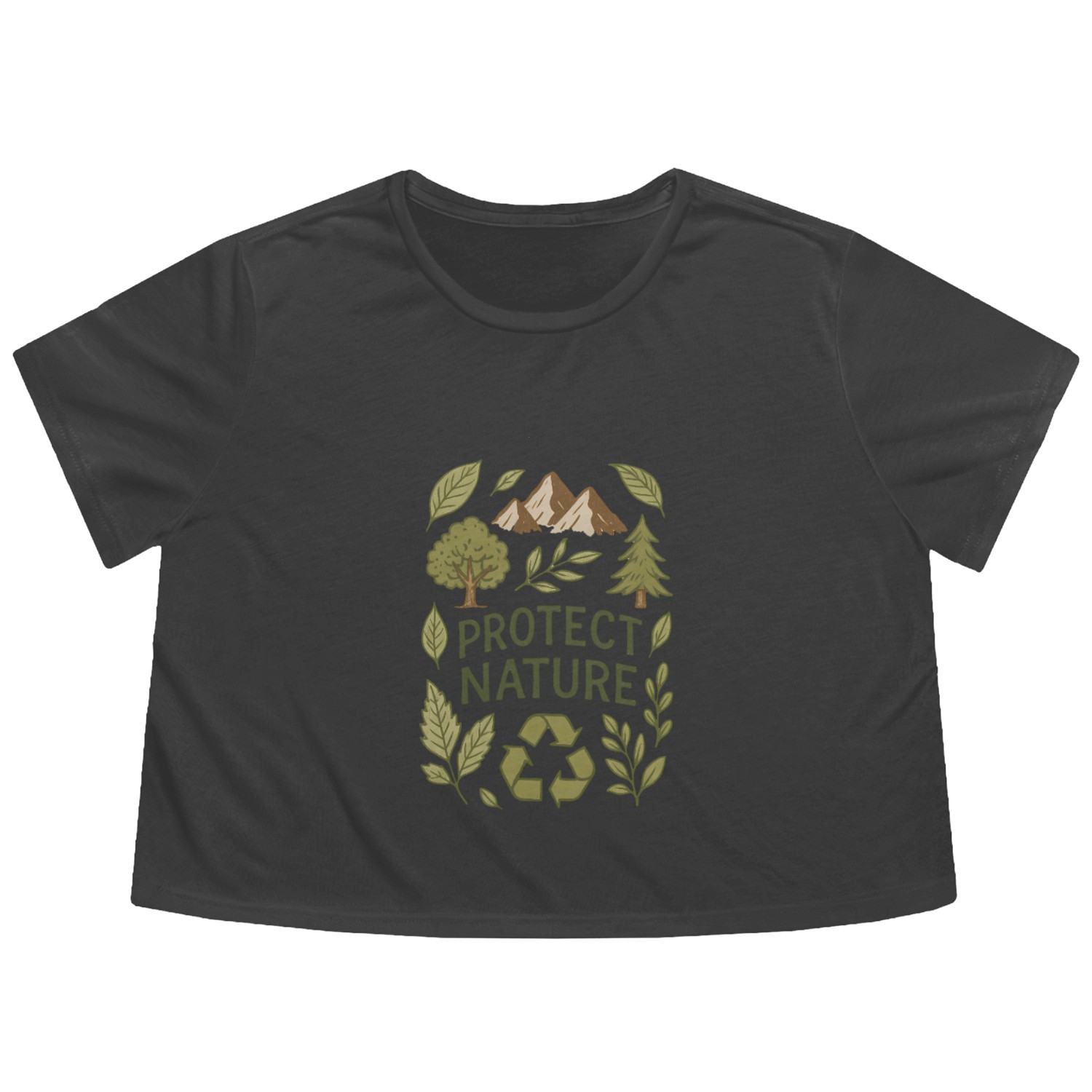Protect Nature Flowy Cropped Tees