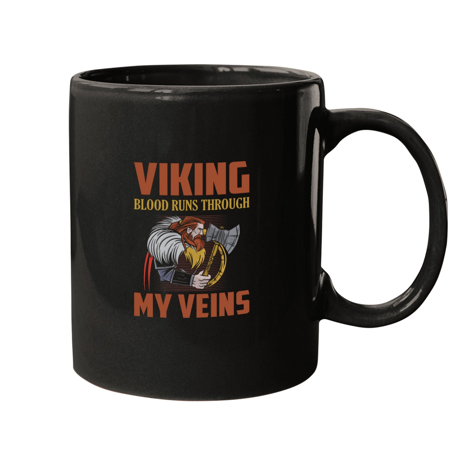 Viking Blood Runs Through My Veins Odin Norse Mugs