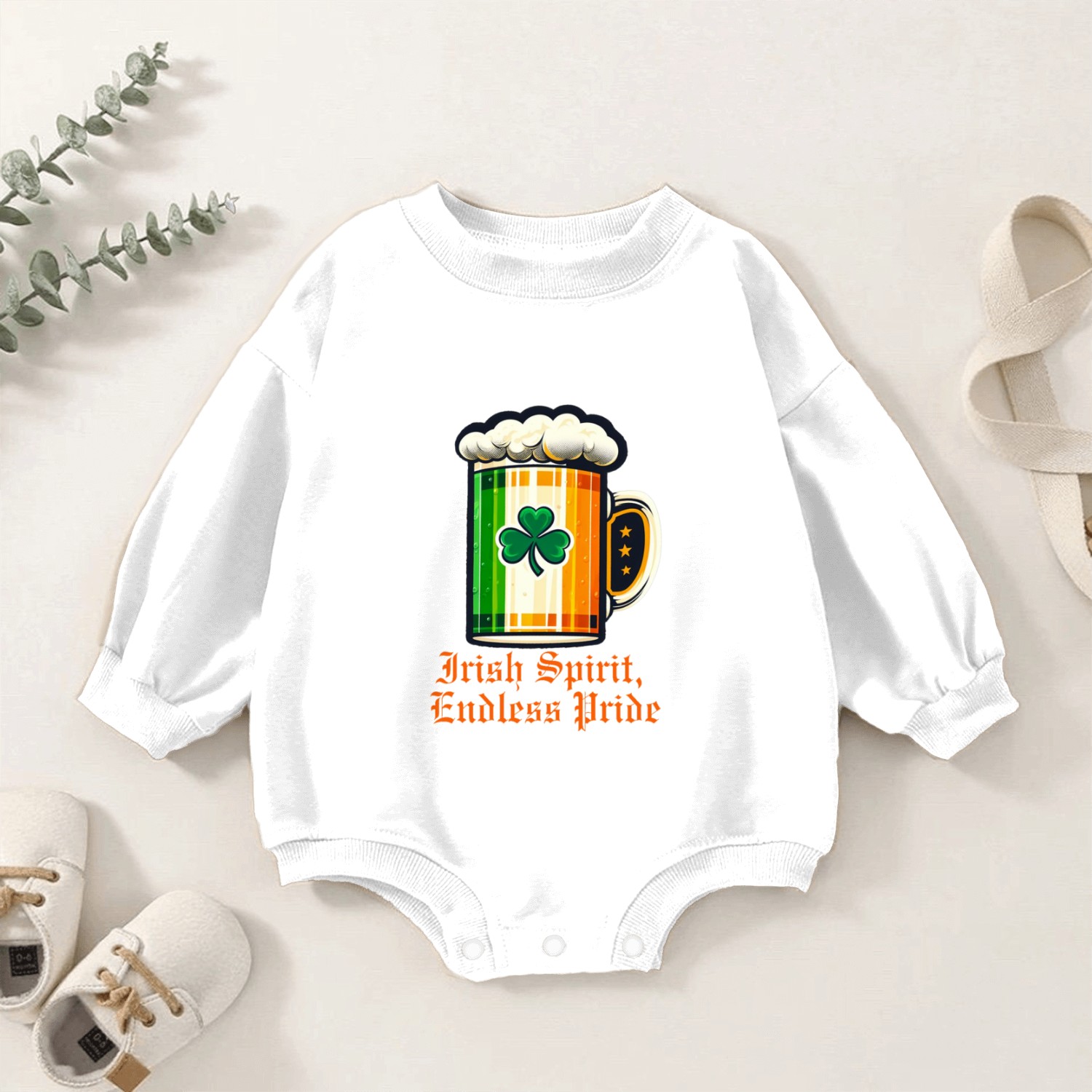 Irish Spirit, Irish Pride Baby Romper Sweatshirts