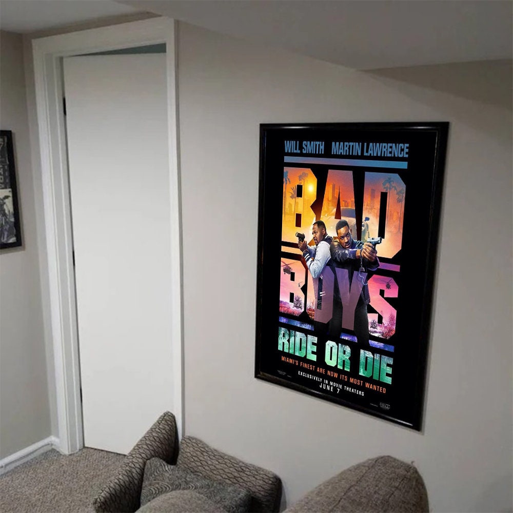 Bad Boys Ride or Die 2024 Poster Movie Poster Minimalist Aesthetic Poster Wall Art Home Decor Canvas Poster