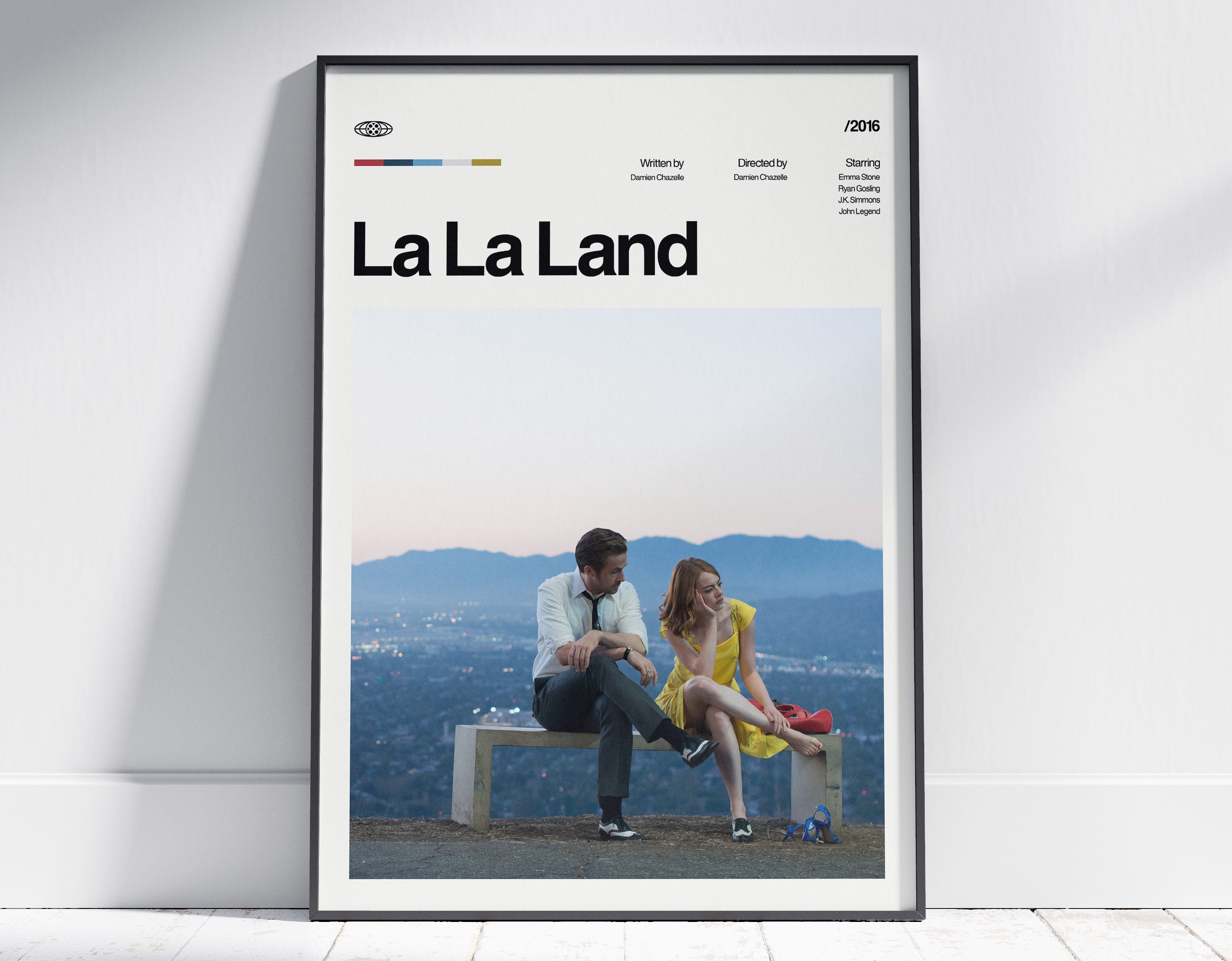 La La Land Movie Poster, La La Land Wall Decor, La La Land Poster Print, Vintage Retro Art Print, Ryan Gosling, Emma Stone