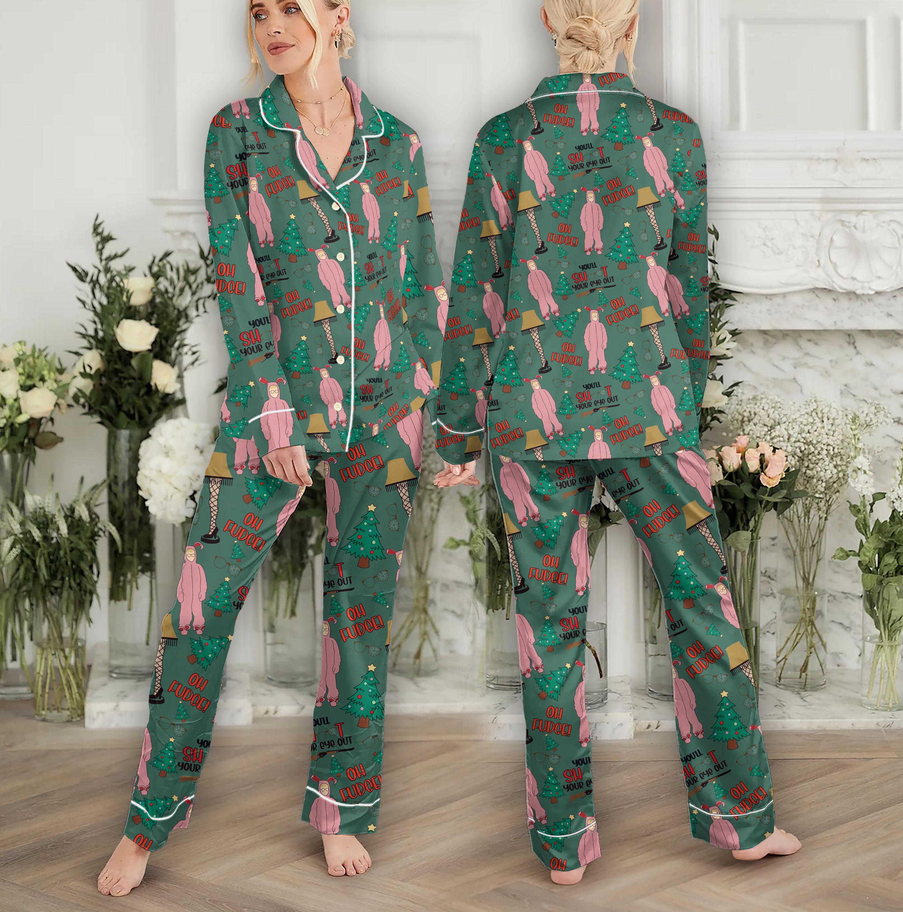 A Christmas Story Ralphie Pajama Set Family, Christmas Story Pajama Set Women, Leg Lamp Christmas Pajama Set