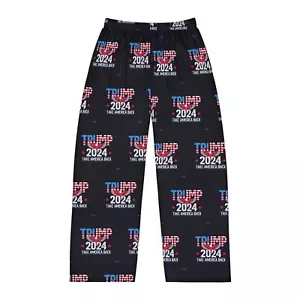 Trump 2024 Take America Back Men's Polyester Lounge Comfy Pajama Pants