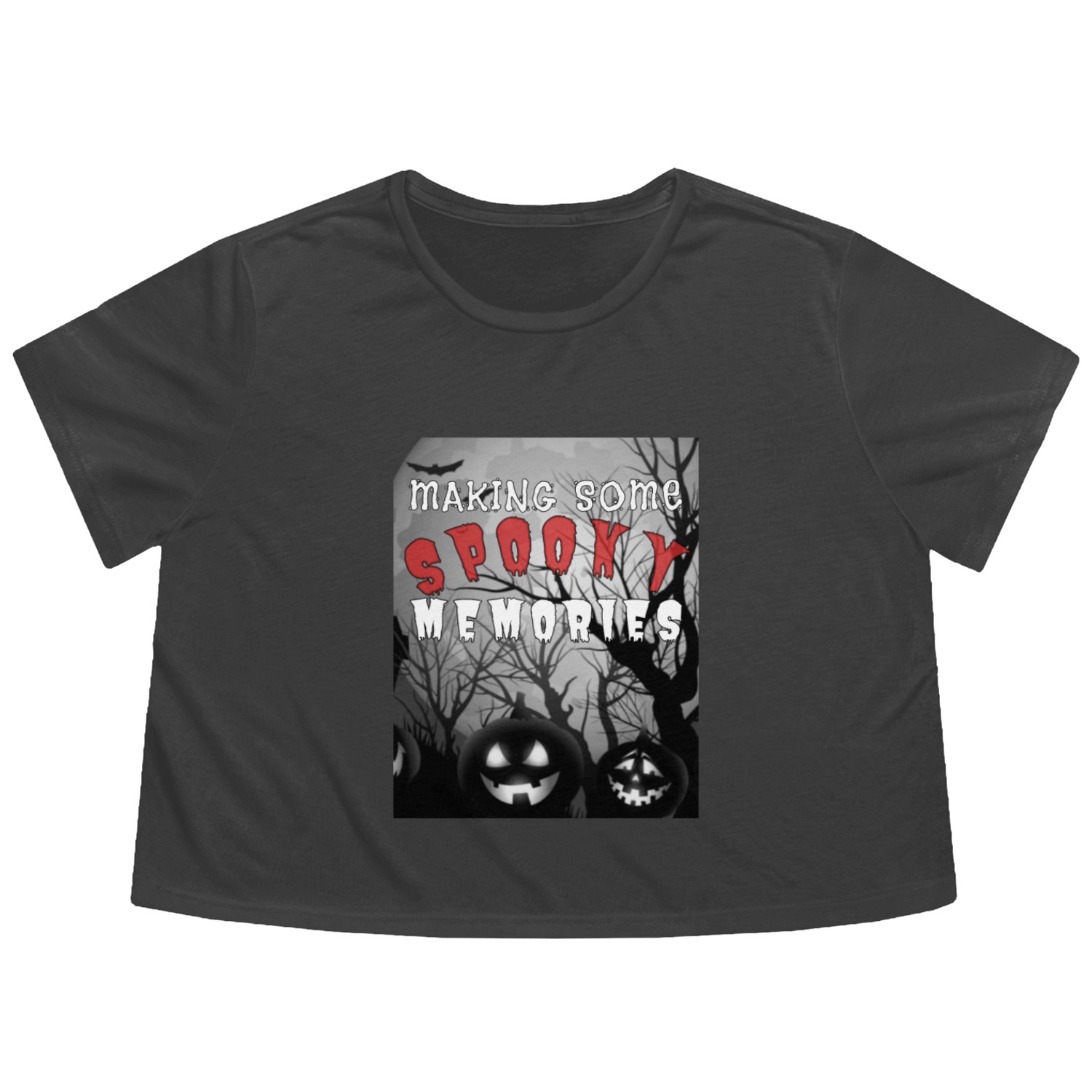 Making Some Spooky Memories Flowy Cropped Tees