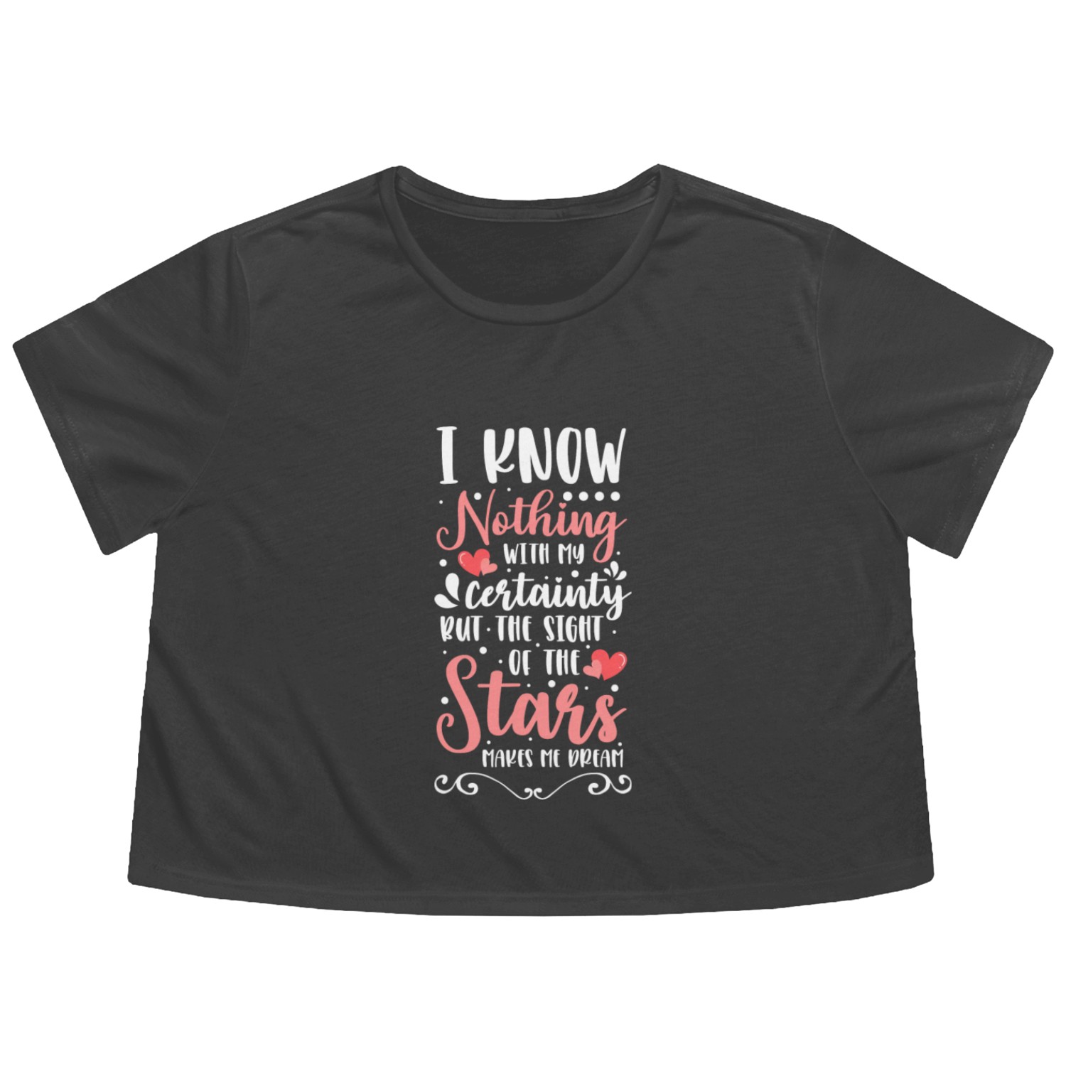 Star Asterisks Telescope Dreams Flowy Cropped Tees