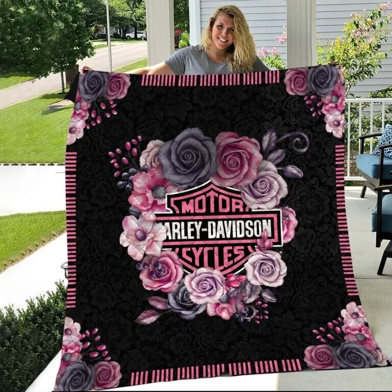 Love Motorbike Life Quilt Blanket H. Davidson 3D Print