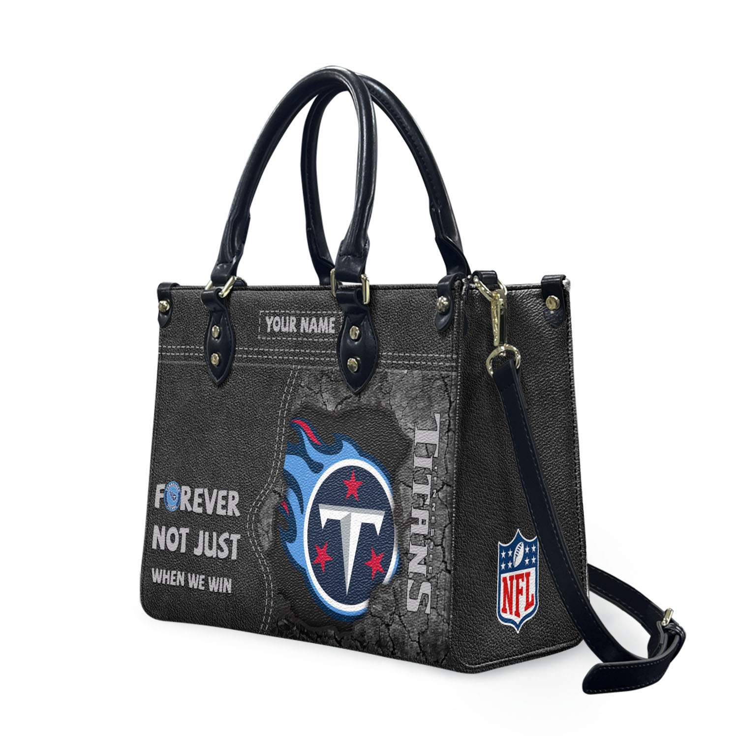 Custom Tennessees Team Titans Forever Leather Bag, Woman Leather Bag