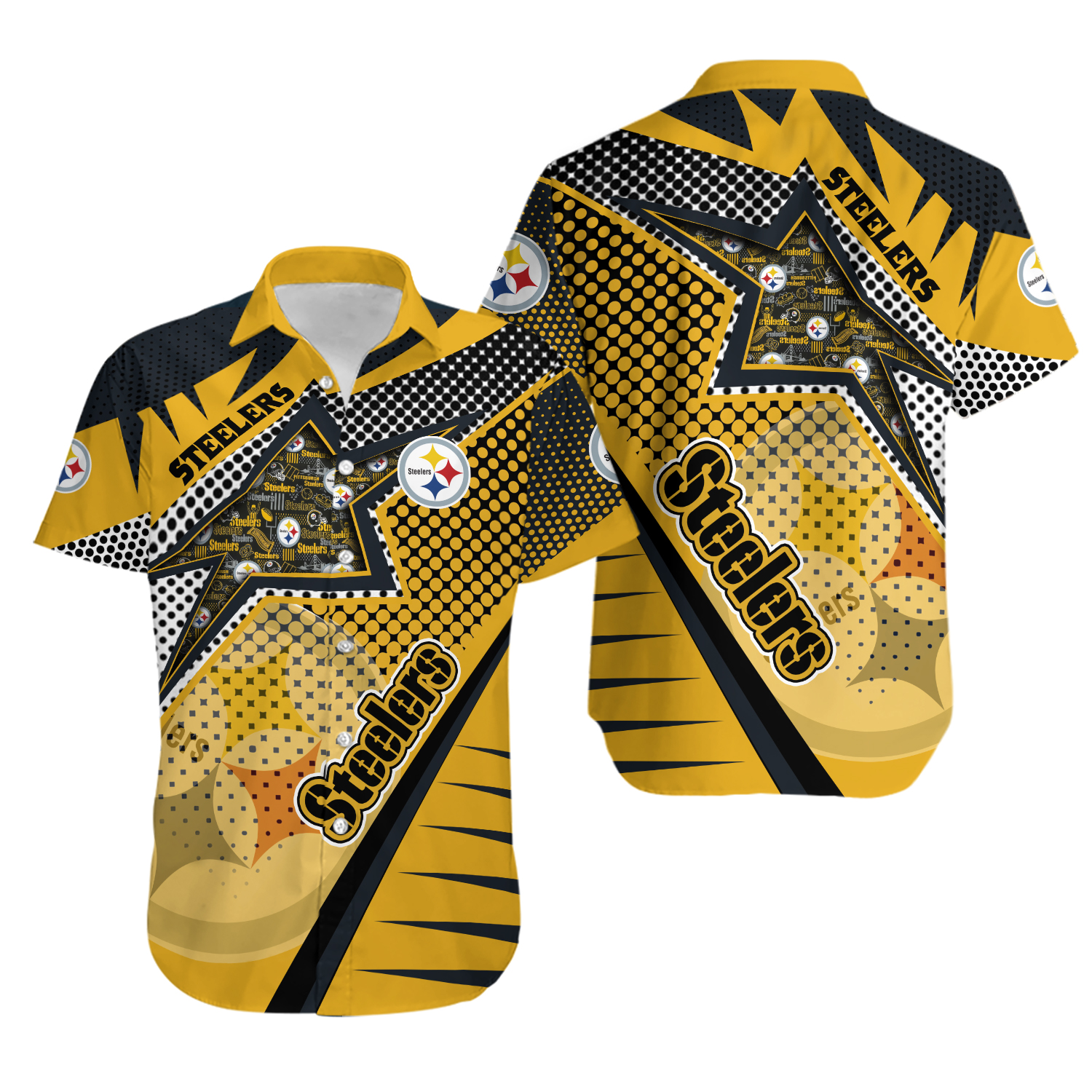 Pittsburgh Team Steeler Hawaiian Shirt, 3D Football Hawaiian Shirt