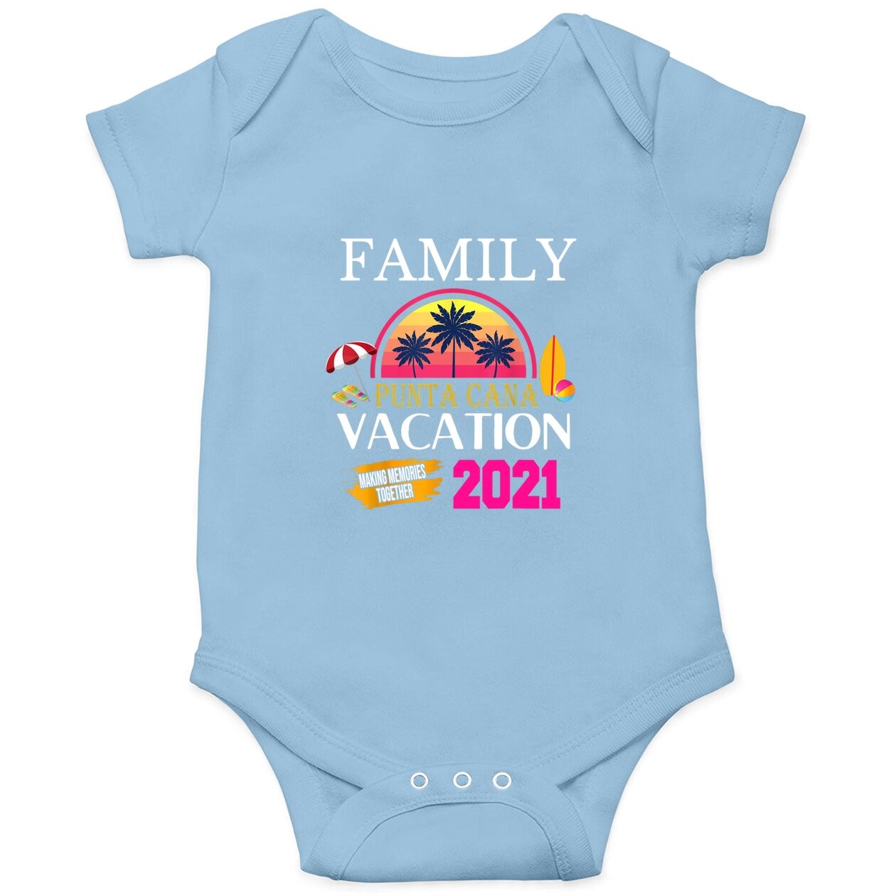 Punta Cana Family Vacation Matching Dominican Republic Baby Bodysuit