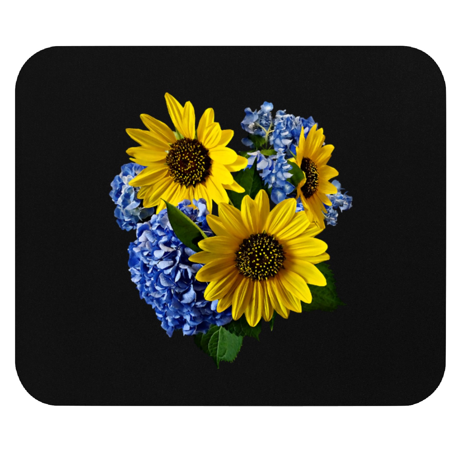 Sunflowers and Hydrangeas Mouse Pads