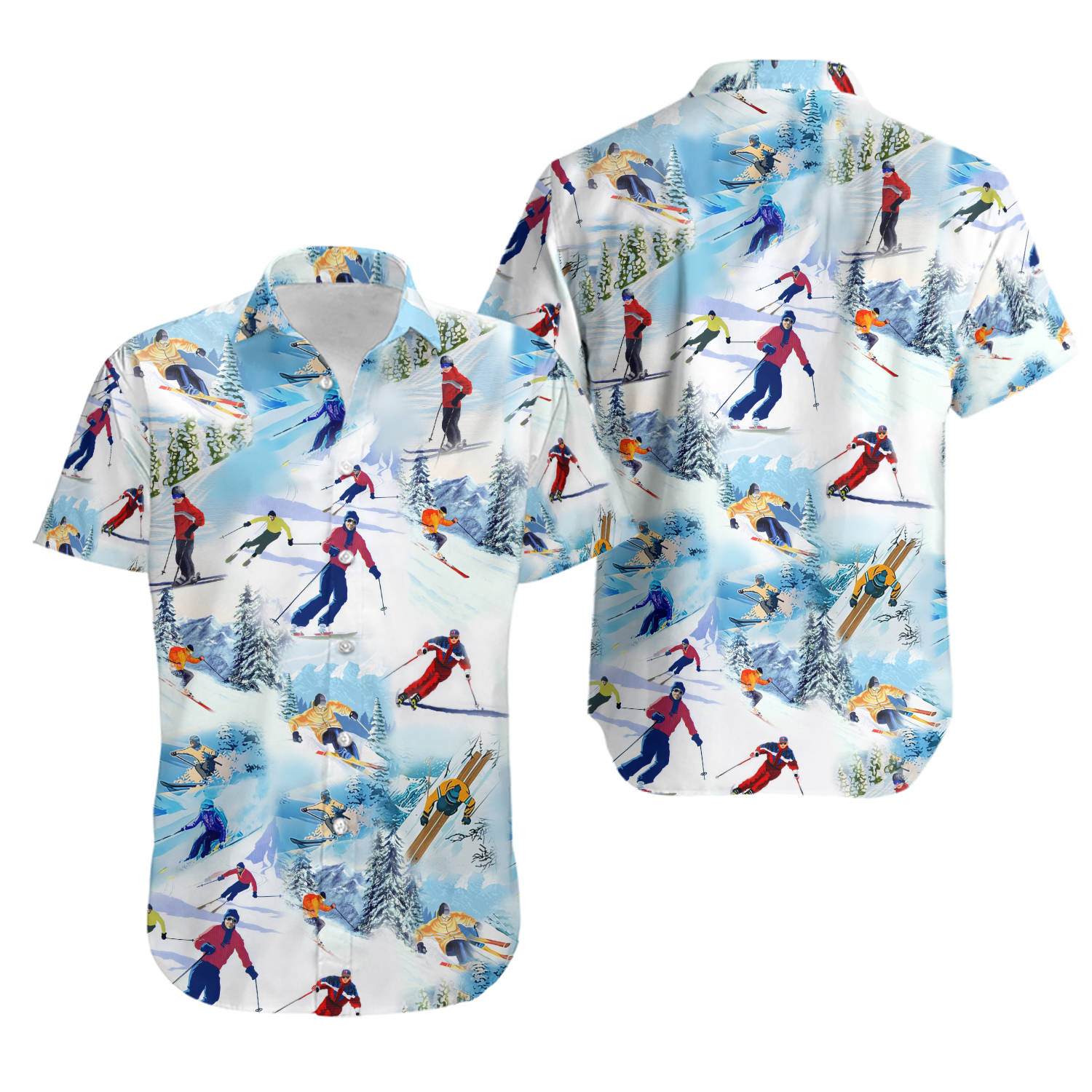 Skiing Lover Hawaiian Shirt