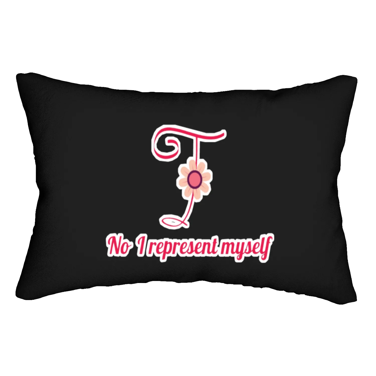 No i represent myself Lumbar Pillows