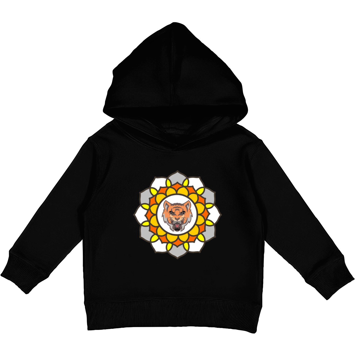 mandala tiger halloween Kids Pullover Hoodies graphic