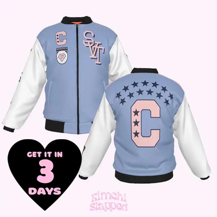 FINAL SALE! Seventeen Jacket, Seventeen Outfit, Kpop Bomber Jacket, Kpop Jacket, Seventeen Kpop Jacket, SVT Kpop Jacket, Seventeen Tour Kpop