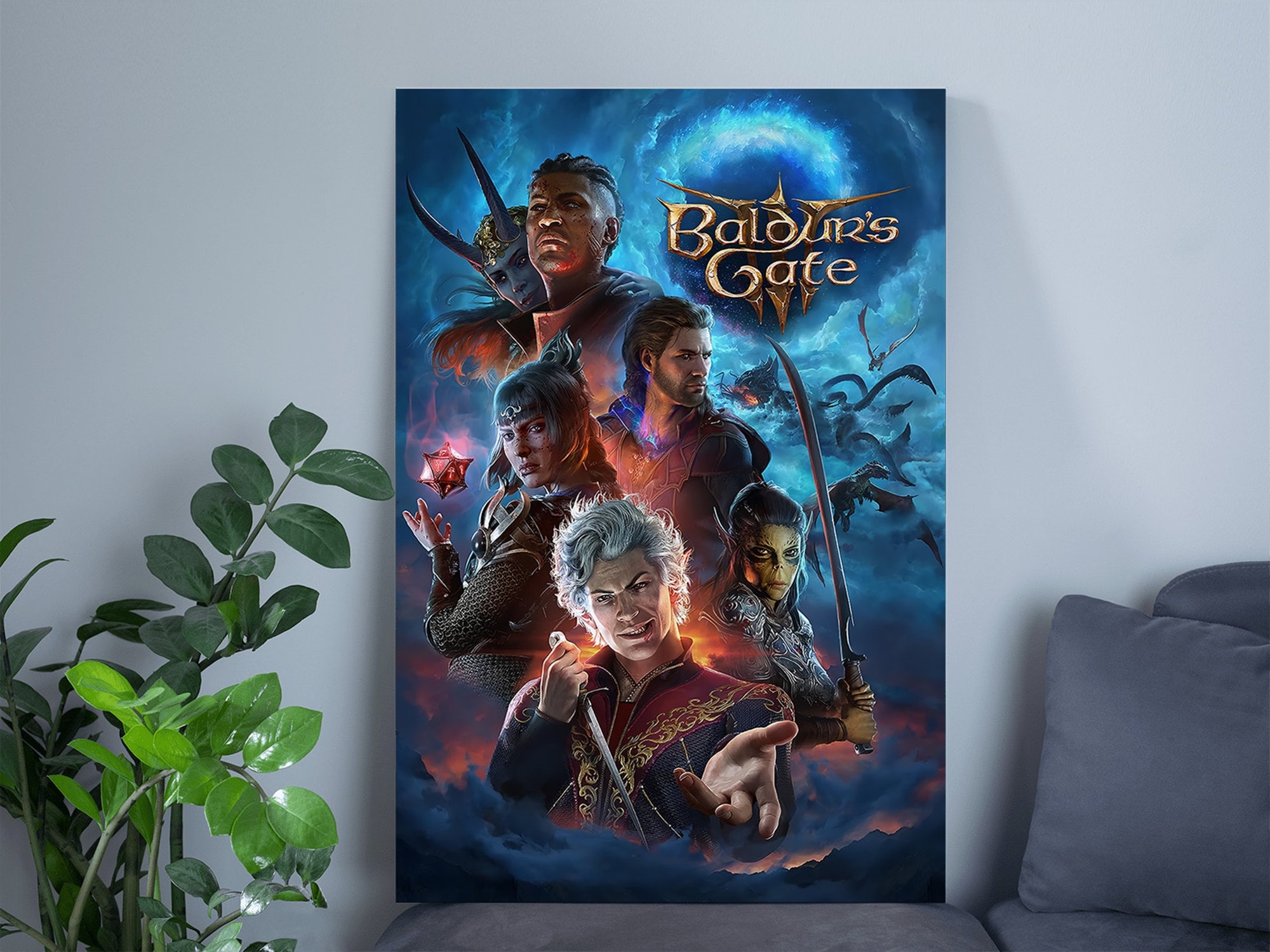 Baldur's Gate 3 Poster | Baldur's Gate Shadowheart Gale Astarion Lae'zel Karlach Poster | Baldur Gate Video Game Home Decor Poster