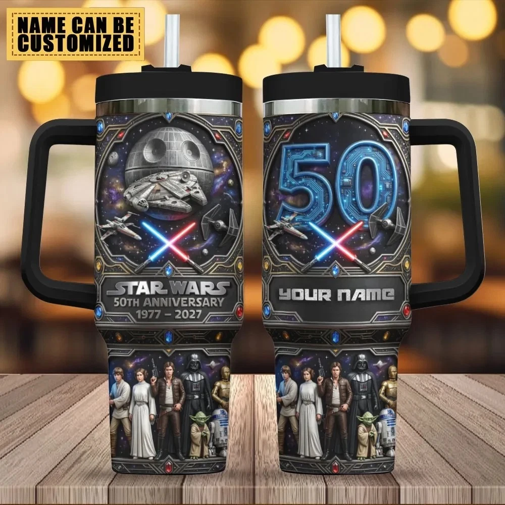 Personalized Star Wars 50th Anniversary 40oz Tumbler Gift For Fans