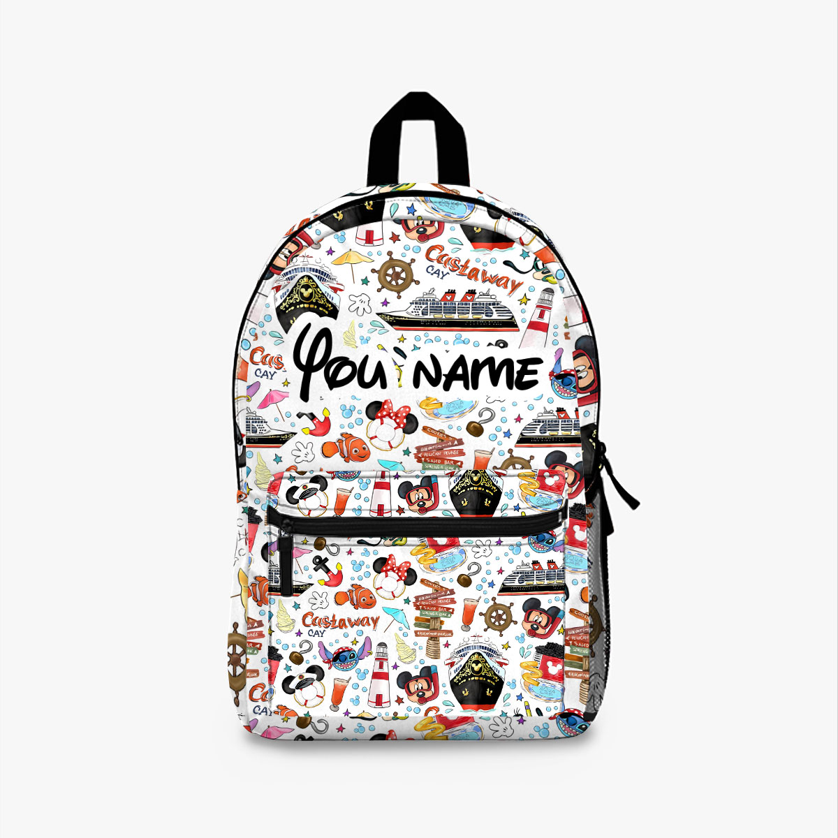 Personalized Mouse and Friends Cruise Backpack, Family Cruise Trip, Custom Fan Kids Backpack, Monogram Name Backpack