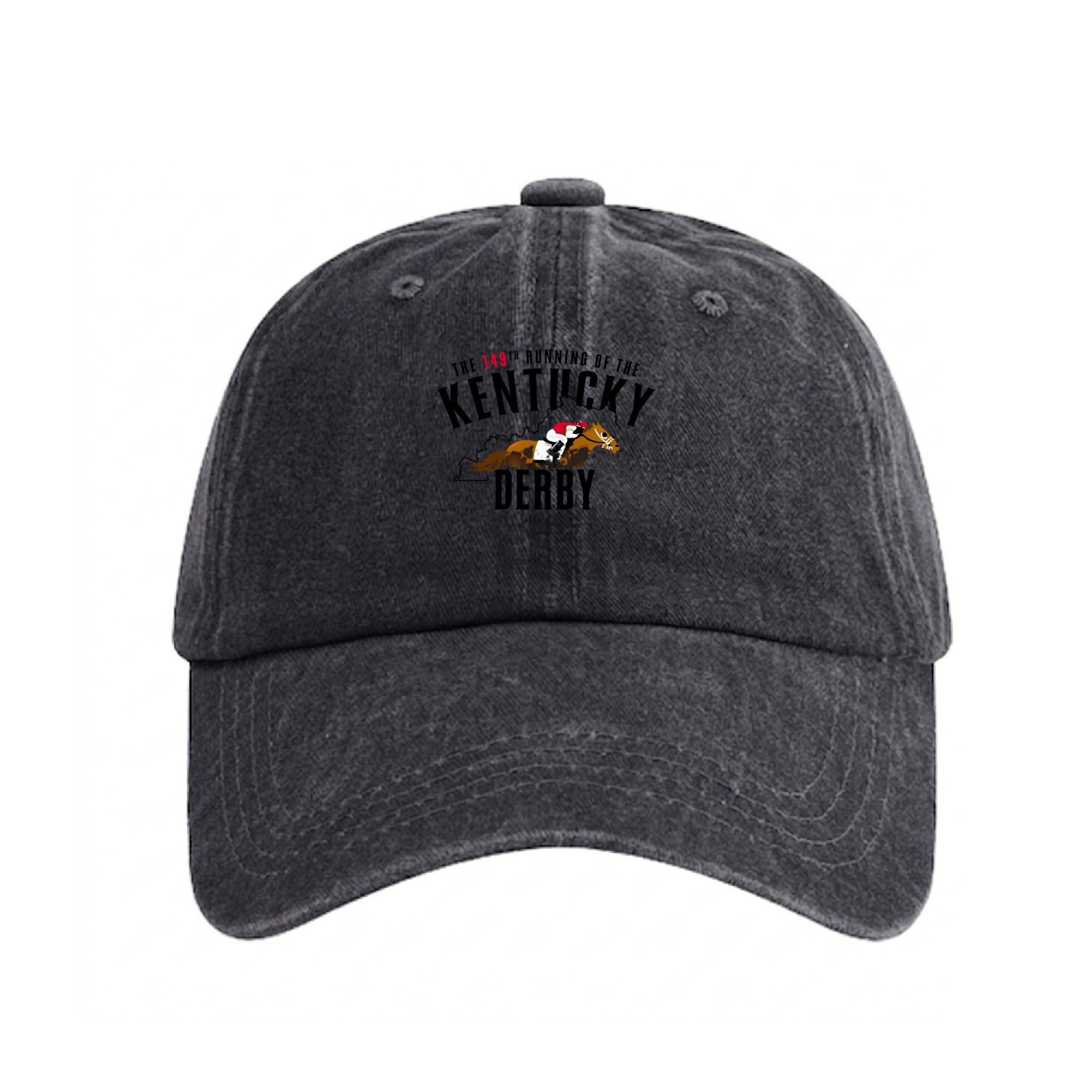 Kentucky Derby Officially Licensed 149Th Washed Denim Baseball Caps
