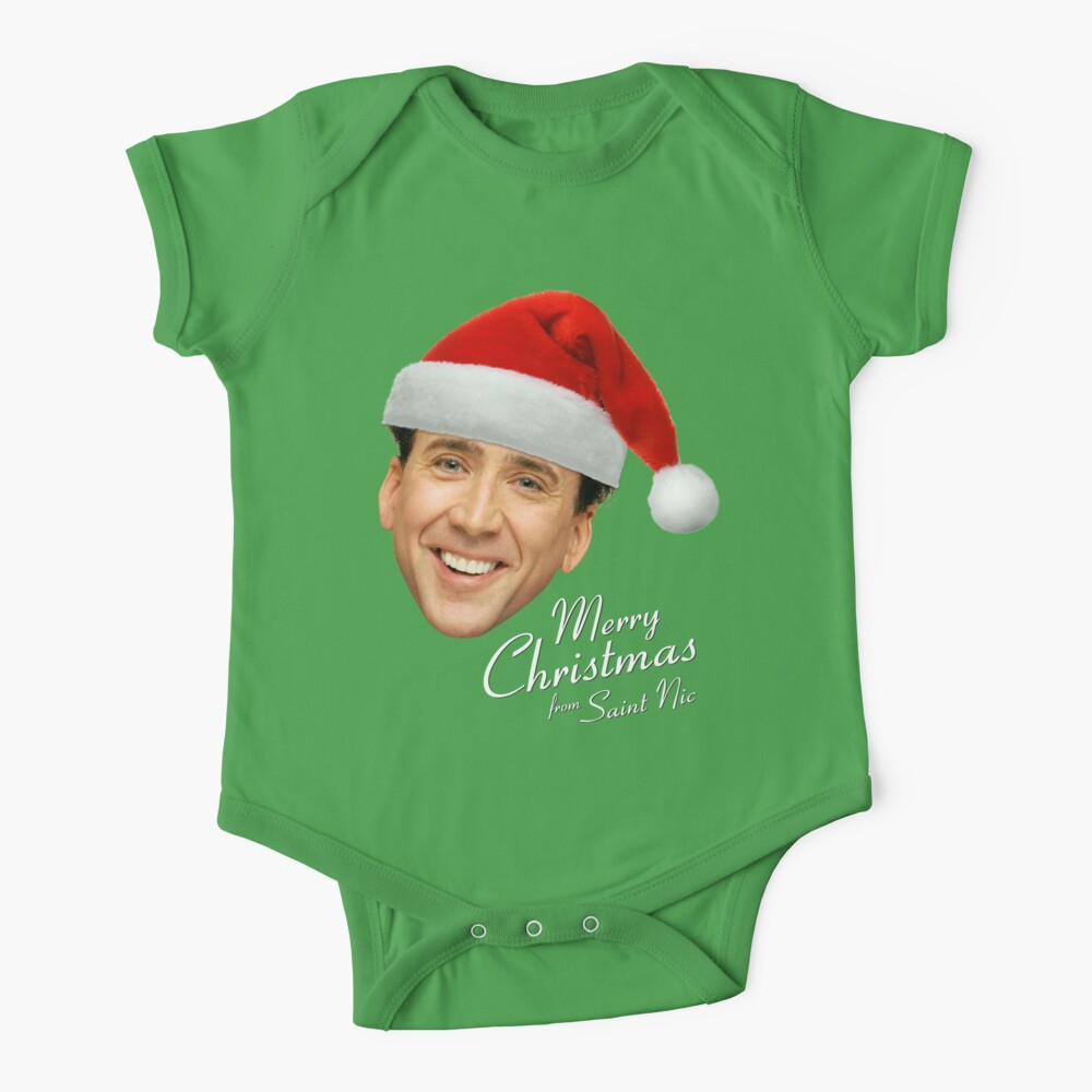 Merry Christmas from St Nic-olas Cage Baby One-Piece