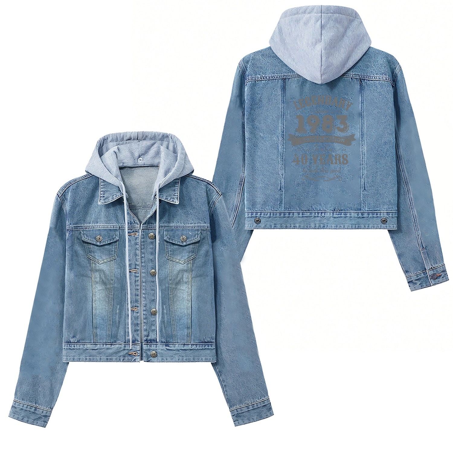 40th Birthday Vintage 1983 Women's Denim Jackets