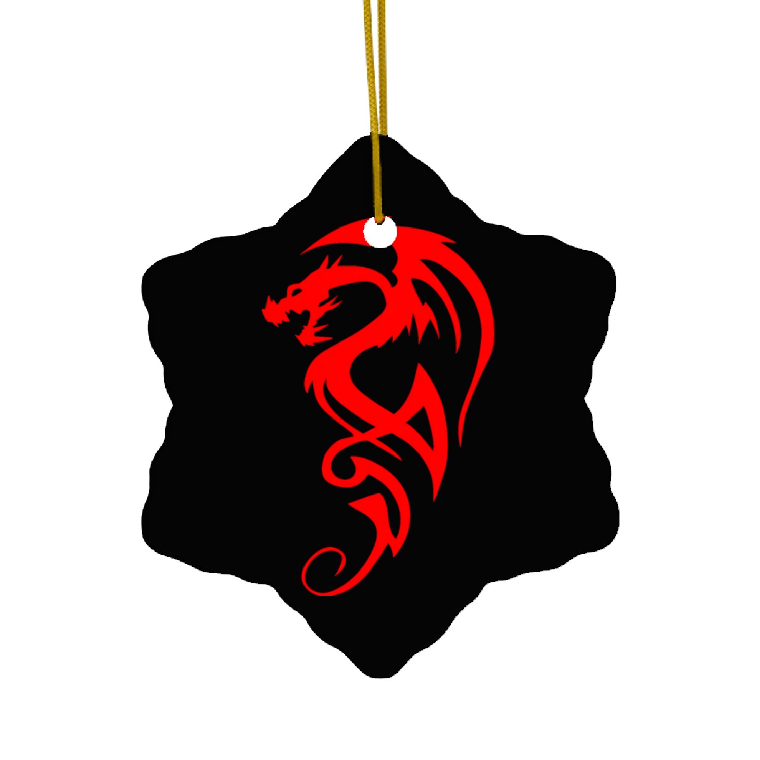 Tribal Dragon Ceramic Ornaments