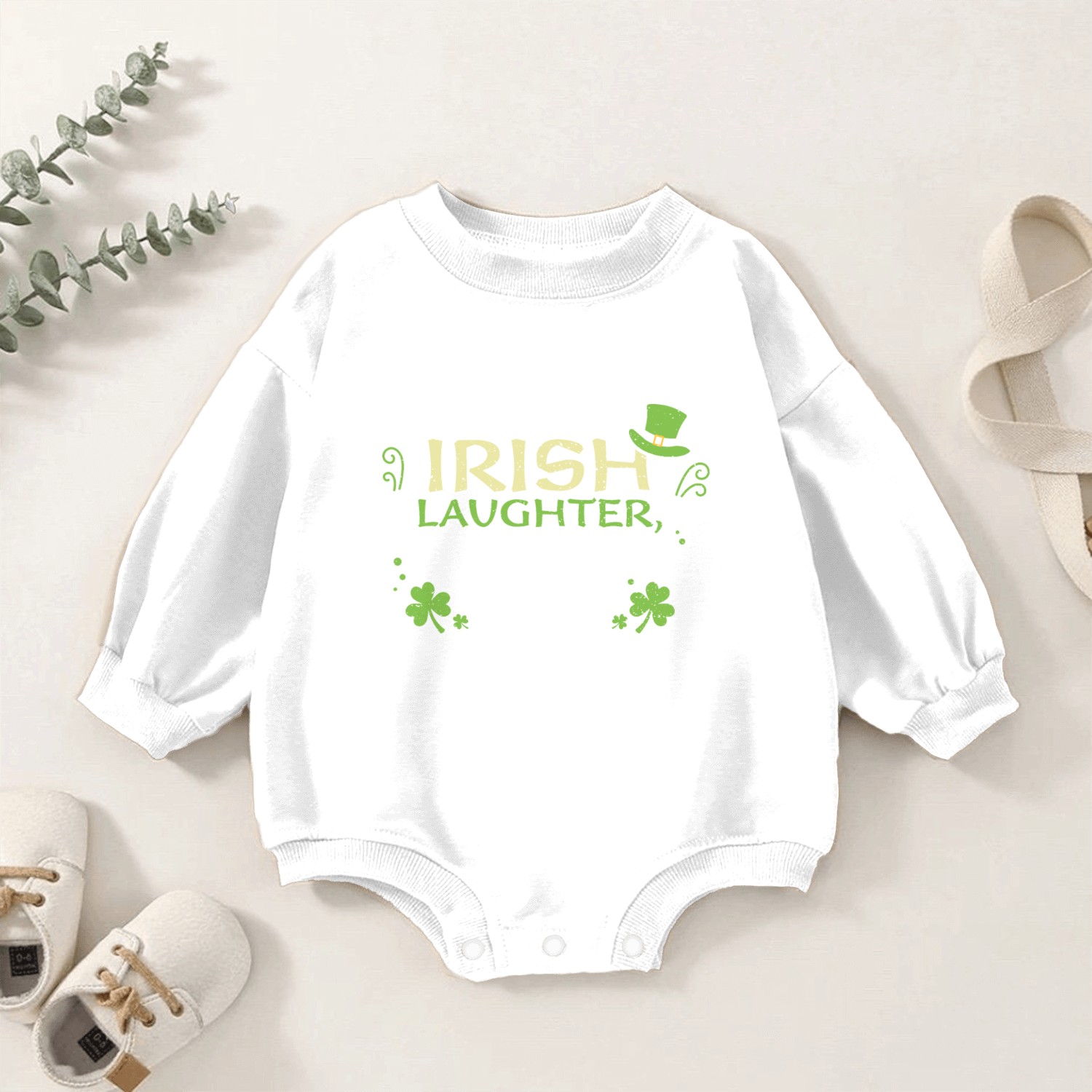 Irish laughter, Irish friends Baby Romper Sweatshirts