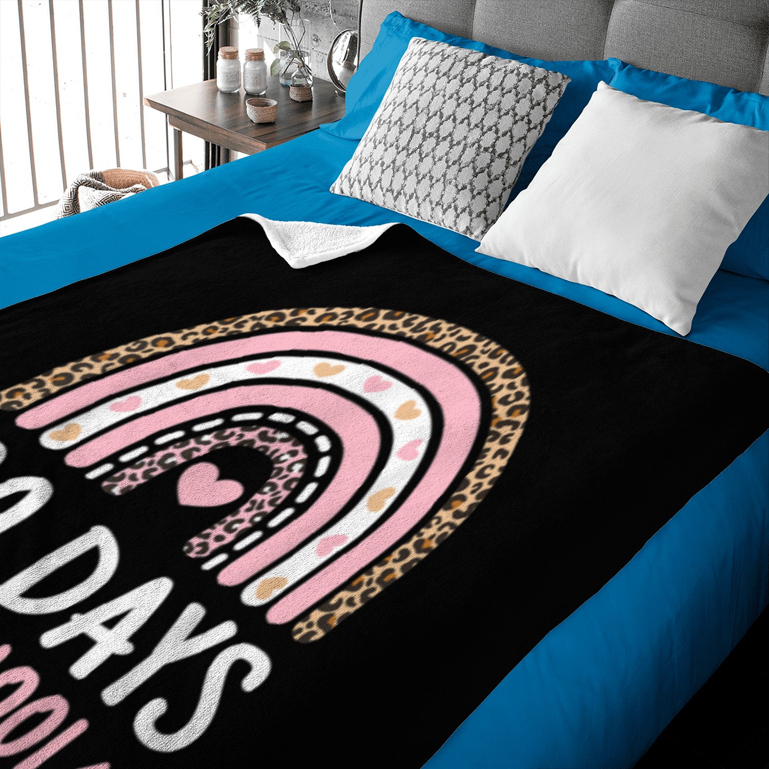 100 Days Of School Teacher And Student Baby Blankets