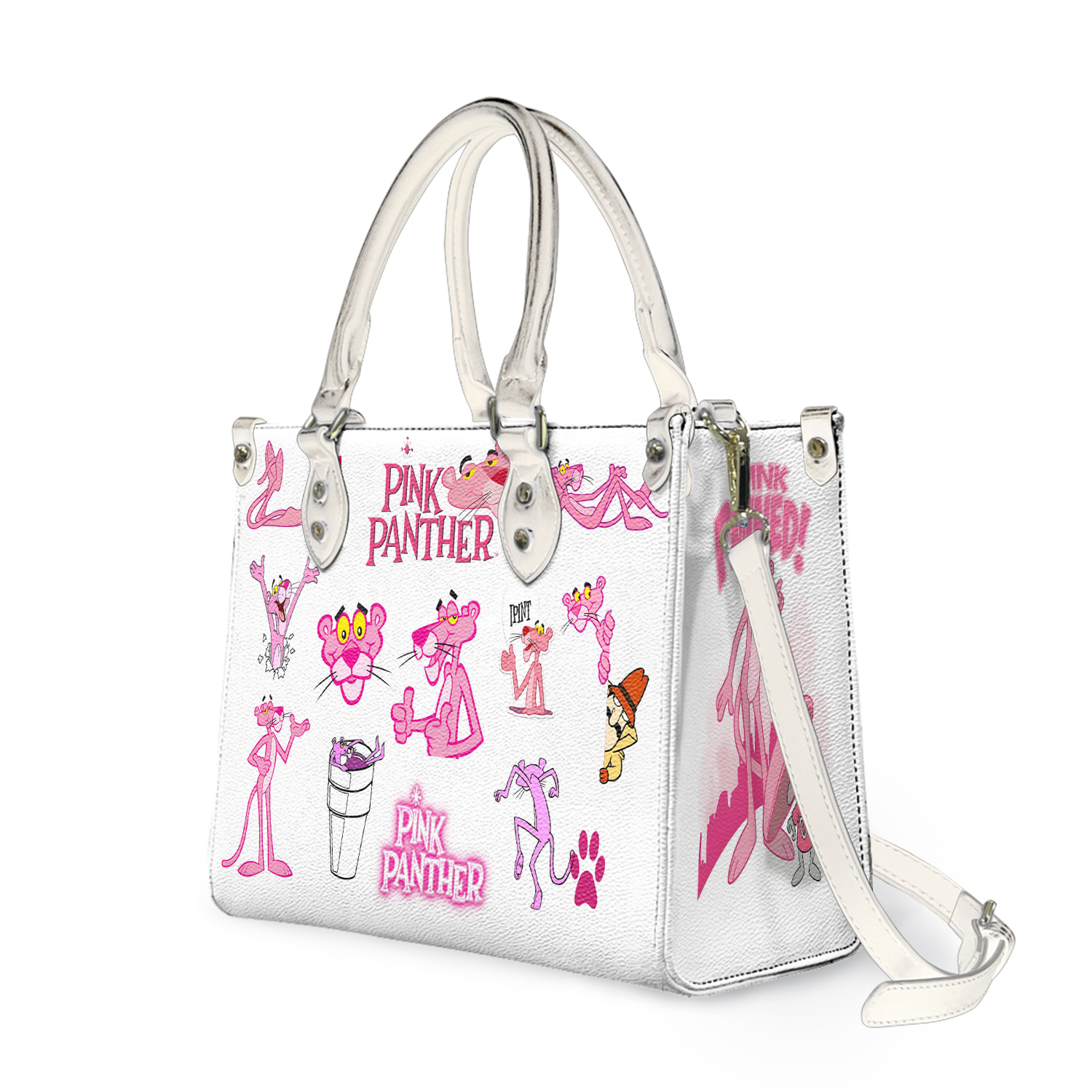 Pink Panther Leather Handbag, Pink Panther Leather Bag Gift