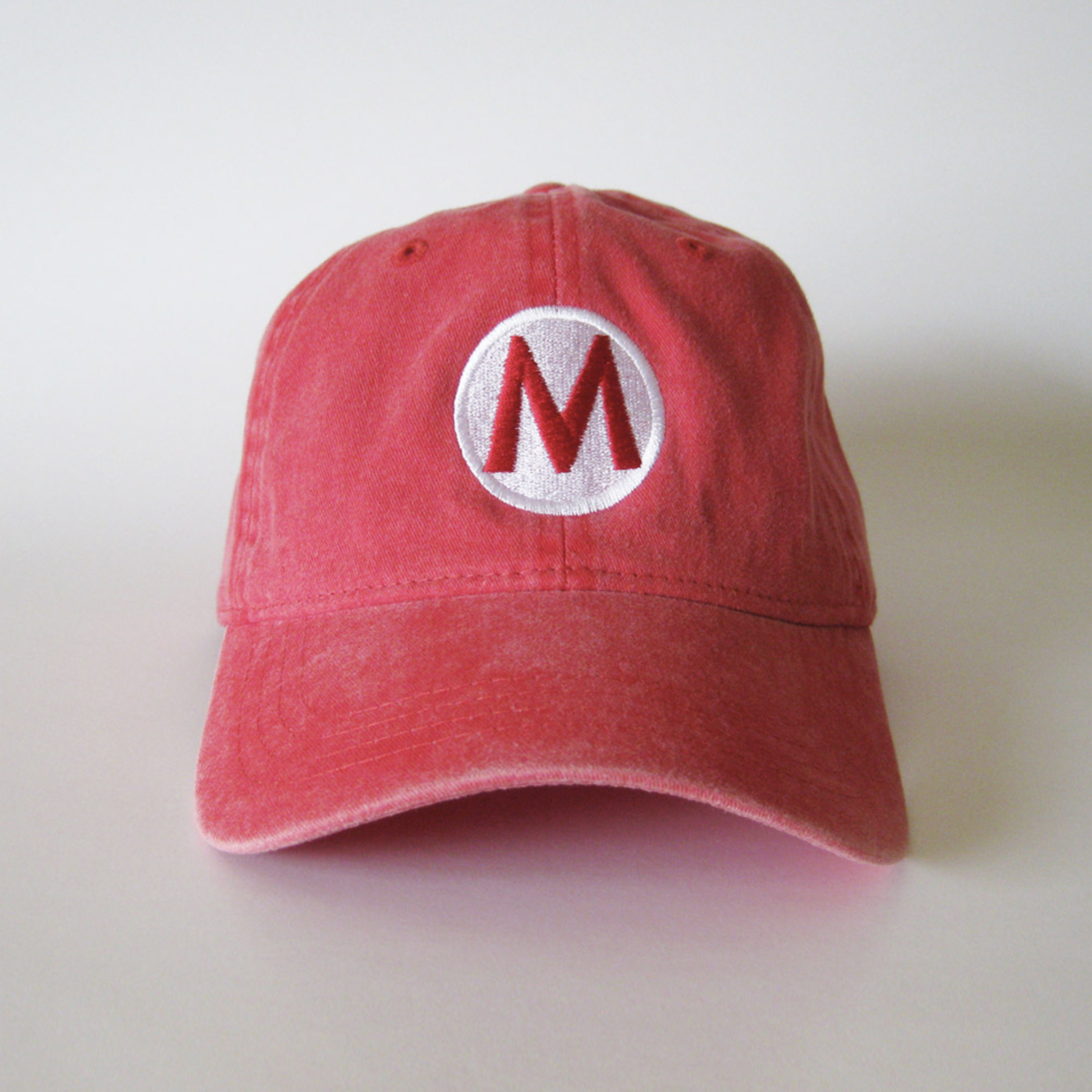 Mario M Embroidered Cap Dad Cap Halloween Costumes Embroidered Hat